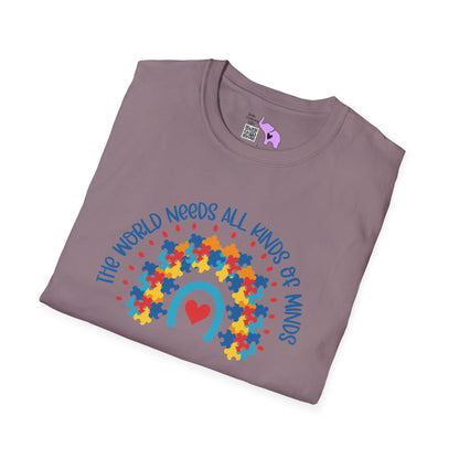 The World Needs All Kinds Of Minds (Autism) Adult T-shirt