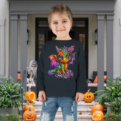 Colorful Baby Dragon Toddler Long Sleeve Tee