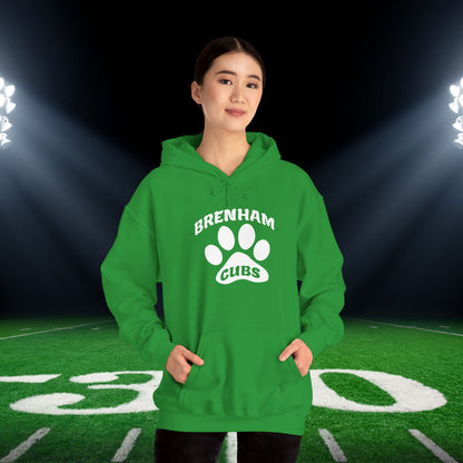 Brenham Cubs Paw Print Adult Heavy Blend™ Hooded Sweatshirt