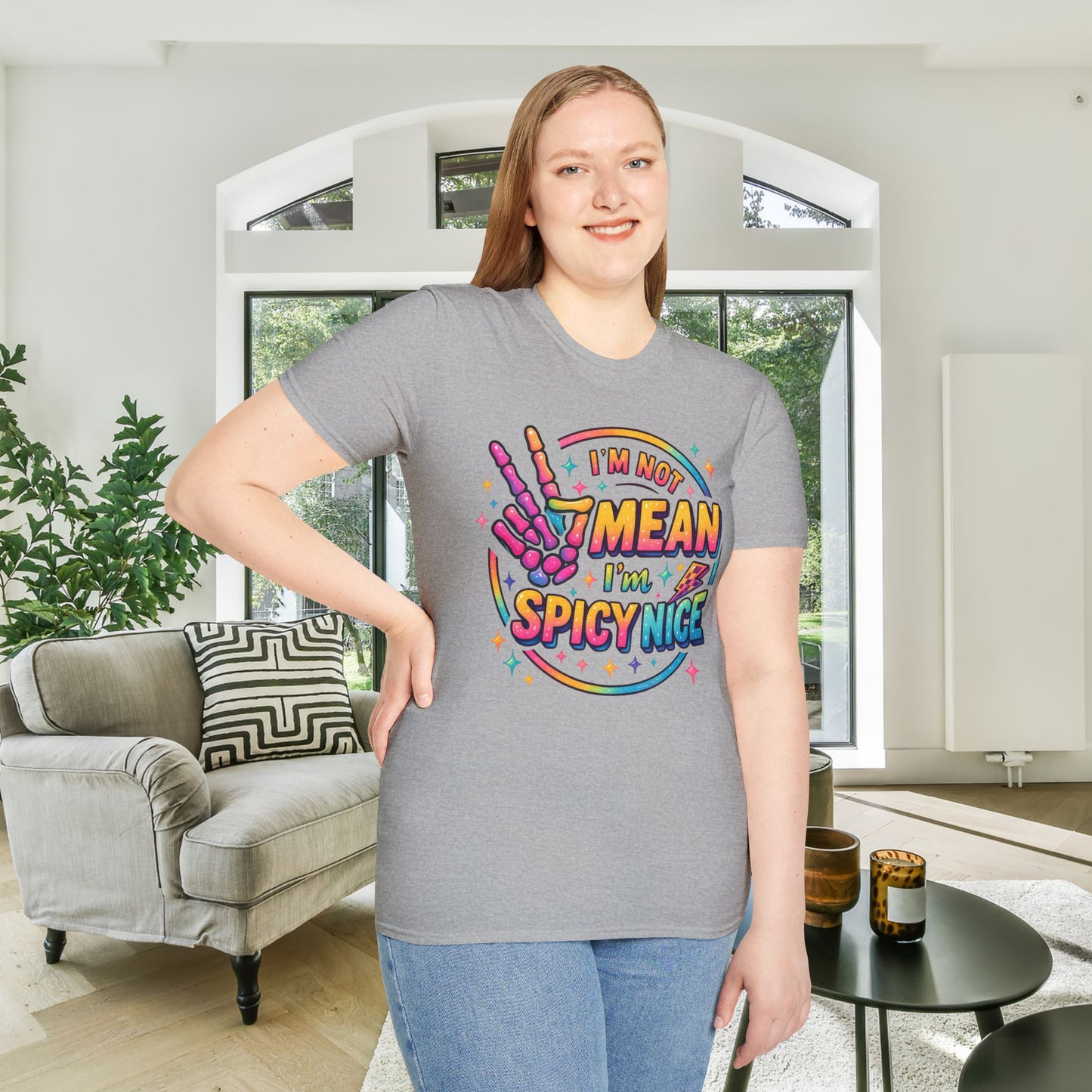 I'm Not Mean I'm Spicy Nice Adult T-shirt