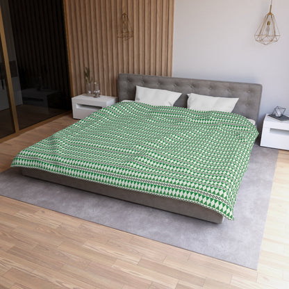 Moss Cairn Stripes Microfiber Duvet Cover