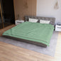 Moss Cairn Stripes Microfiber Duvet Cover