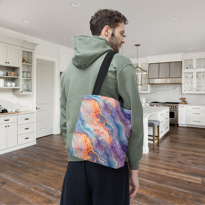 Dreamwave Marble Canvas Tote Bag