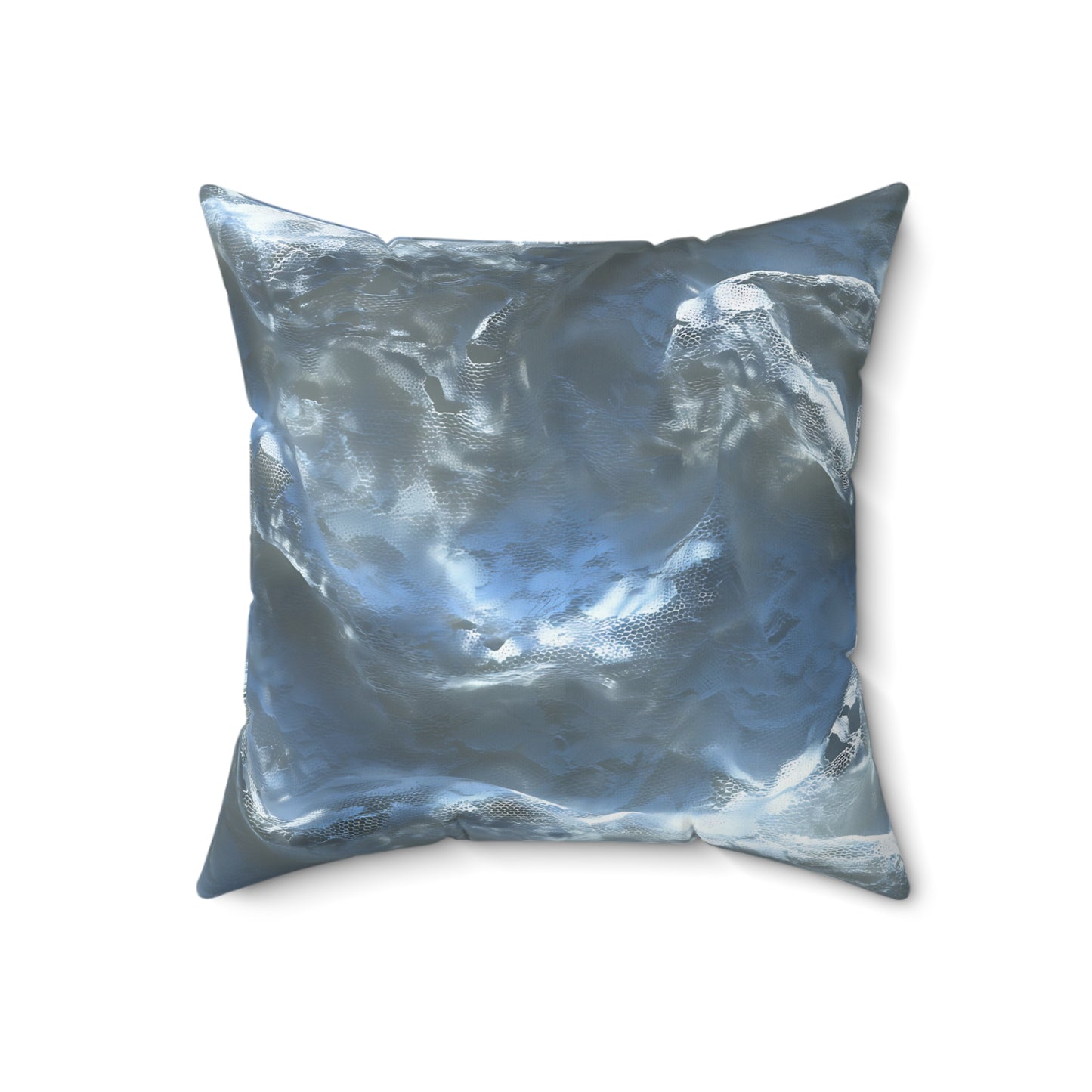Snowdrift Sheer & Lace Throw Pillow