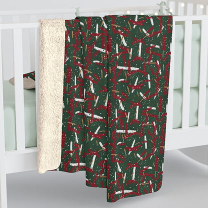 Holiday Brushstrokes Fleece Blanket