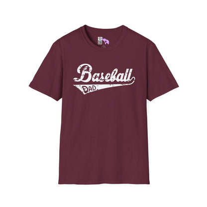 Baseball Dad (Grunge) Adult T-shirt