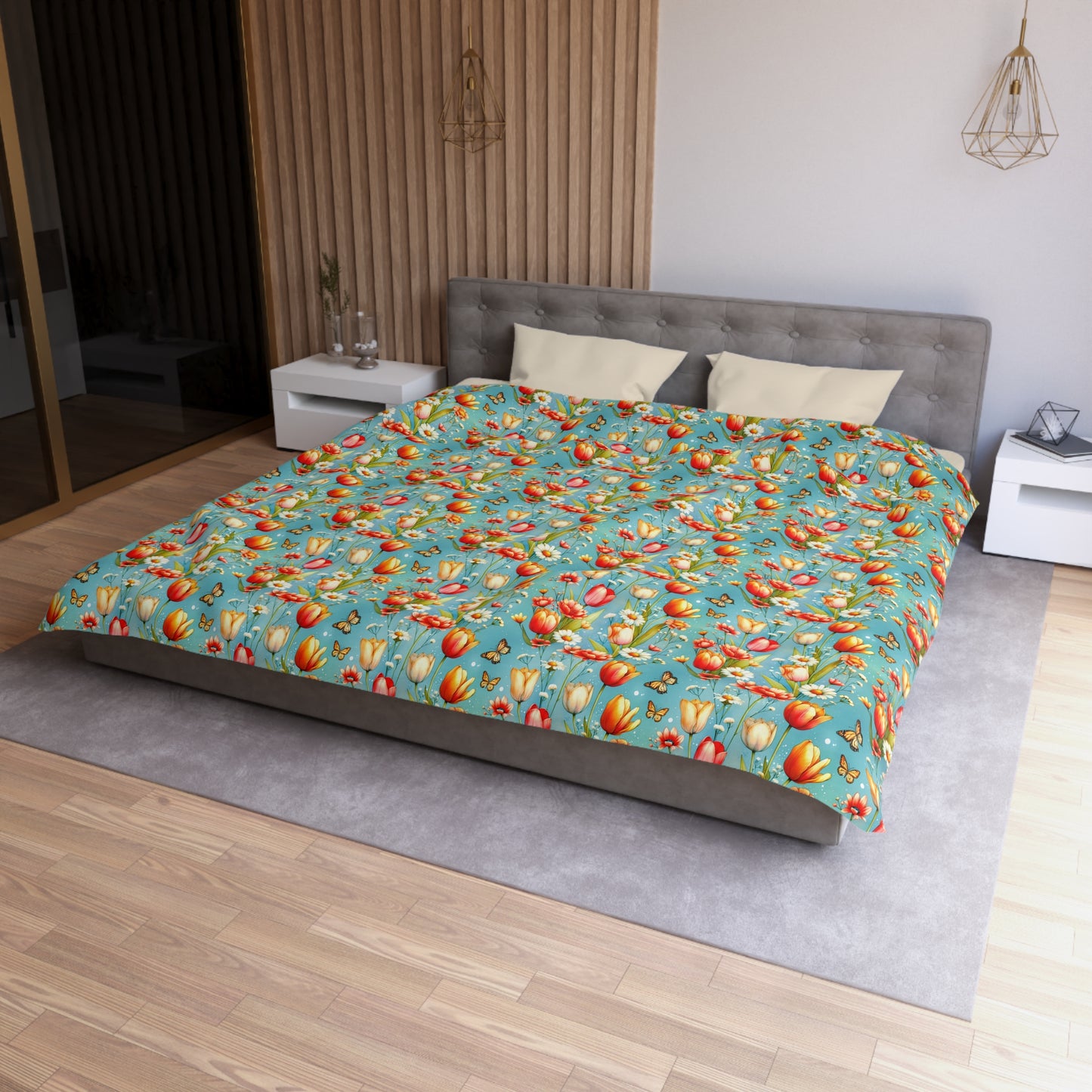 Butterfly Bloom Microfiber Duvet Cover