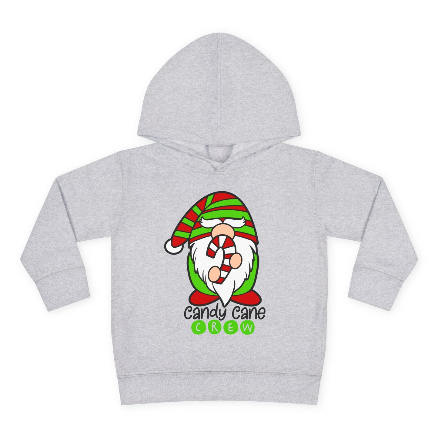 Candy Cane Crew Gnome Toddler Pullover Fleece Hoodie