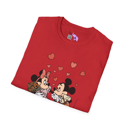 Valentine Mickey Loves Minnie Adult Tshirt