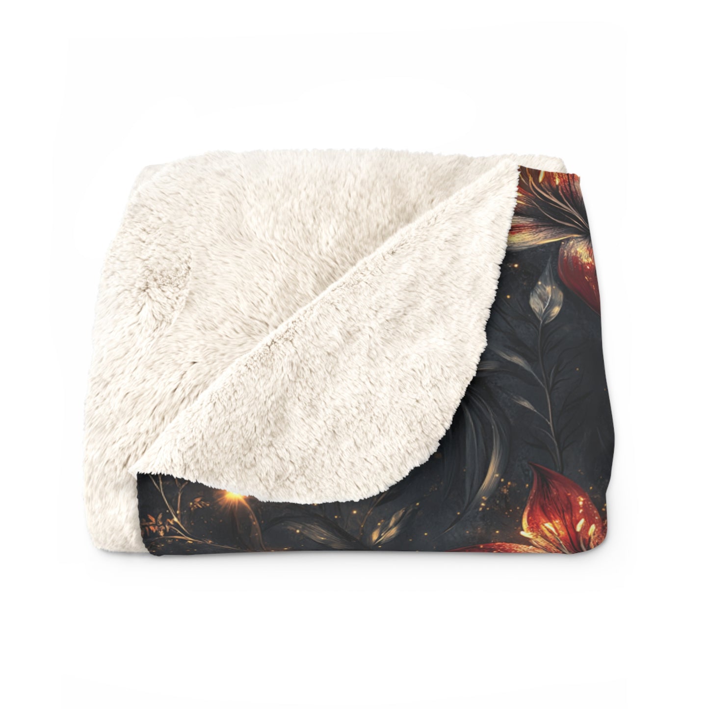 Fire Lilly Dreams Sherpa Fleece Blanket