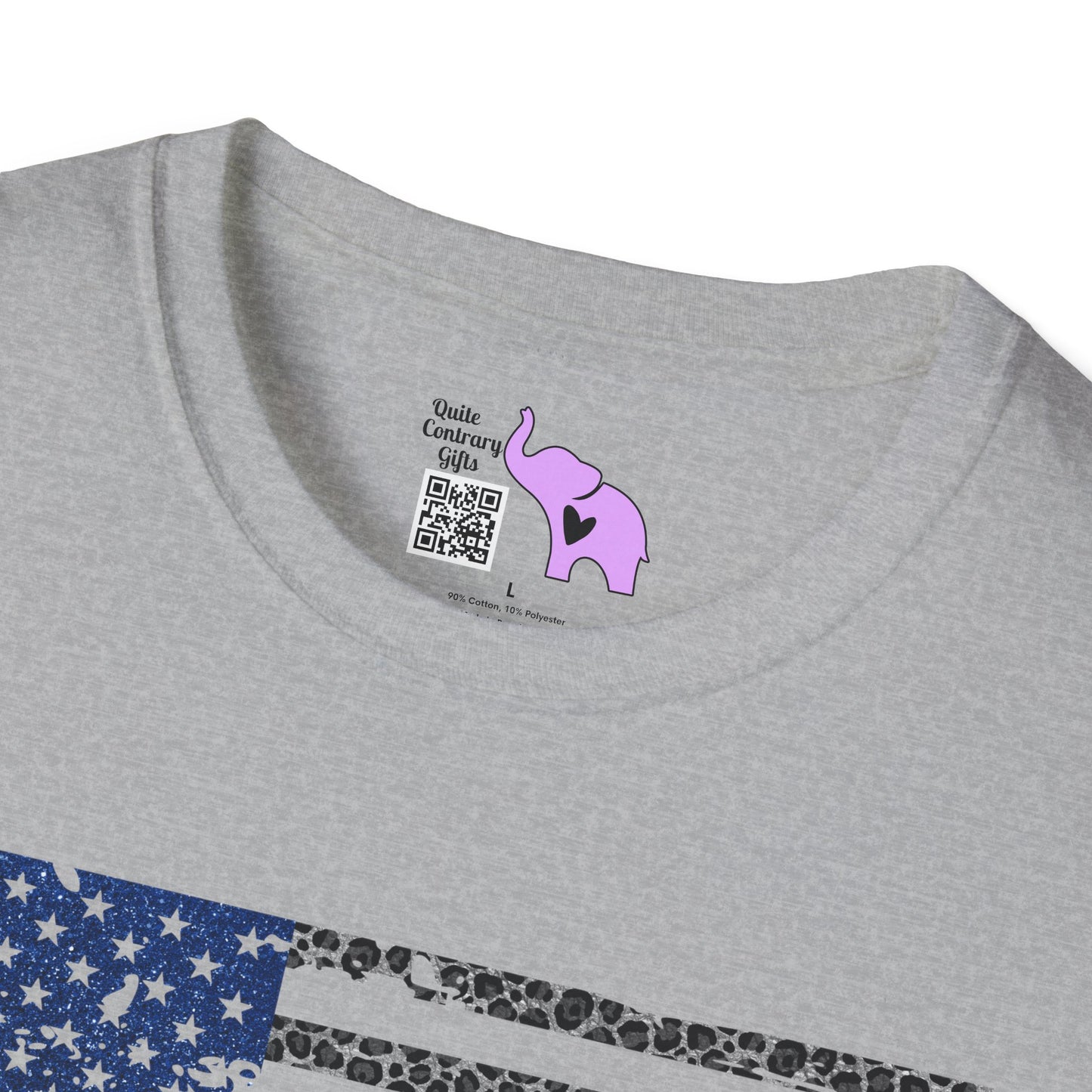 Back The Blue Distressed Flag Adult T-shirt