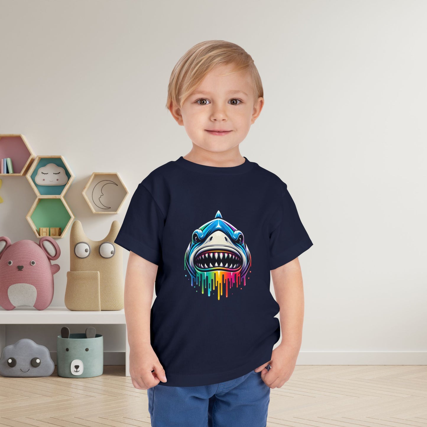 Colorful Shark Toddler Tee