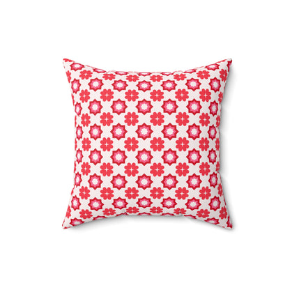 Scarlet Star Garden Throw Pillow