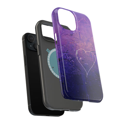 Purple Heart Wall MagSafe® Compatible Tough Case for iPhone