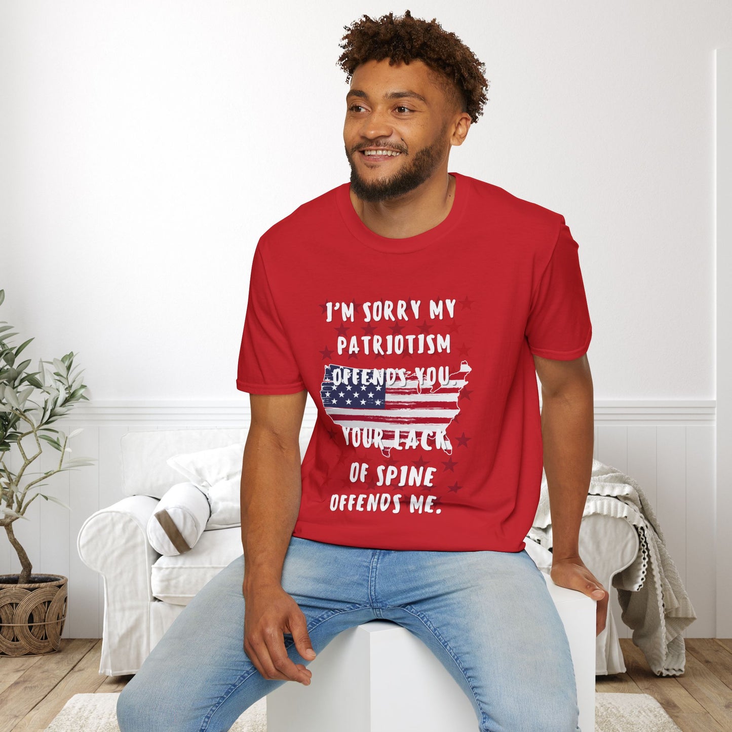 I'm Sorry My Patriotism Offends You. Your Lack of Spine Offends Me Adult T-shirt