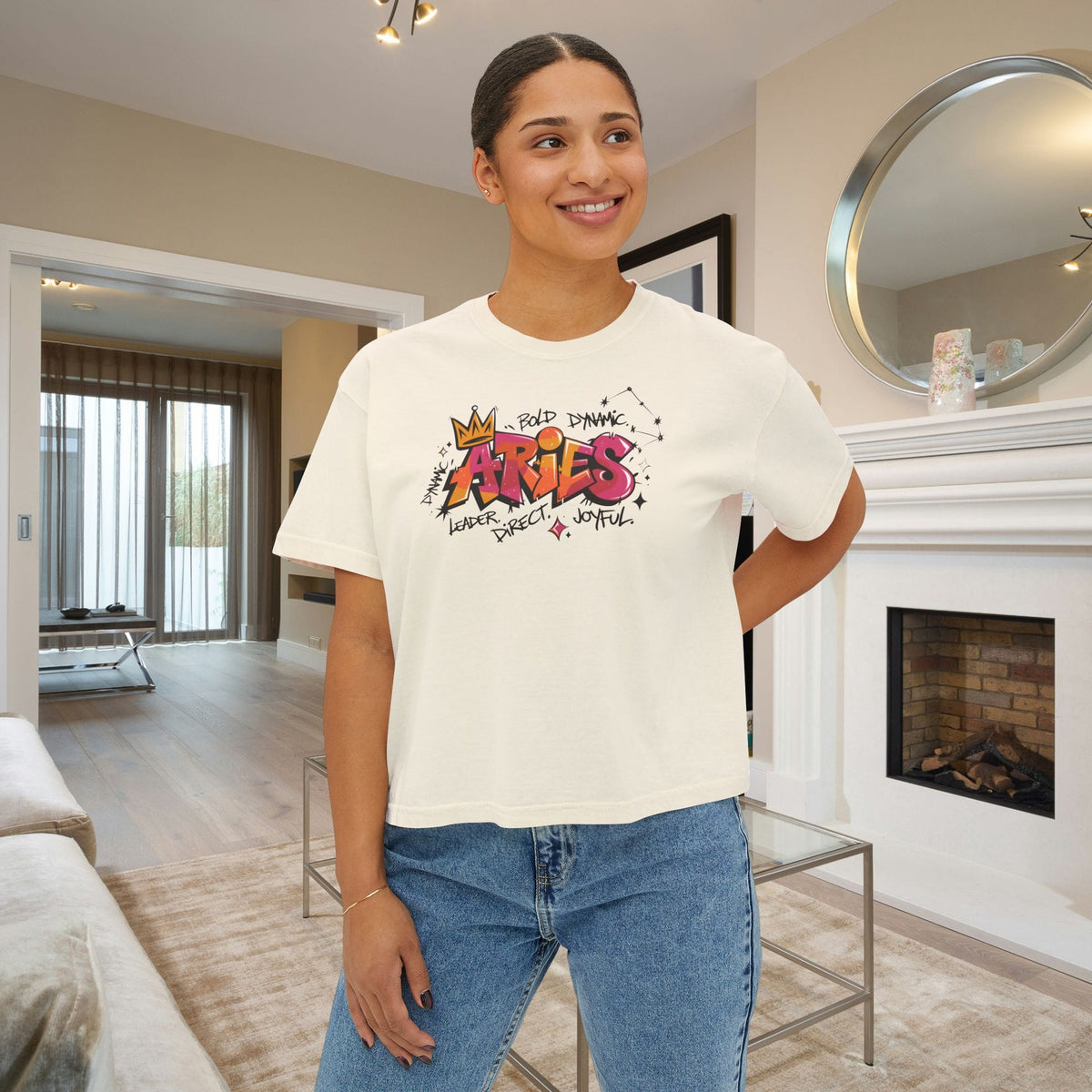 Aries Street Art Women's Boxy Tee