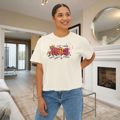 Aries Street Art Women's Boxy Tee