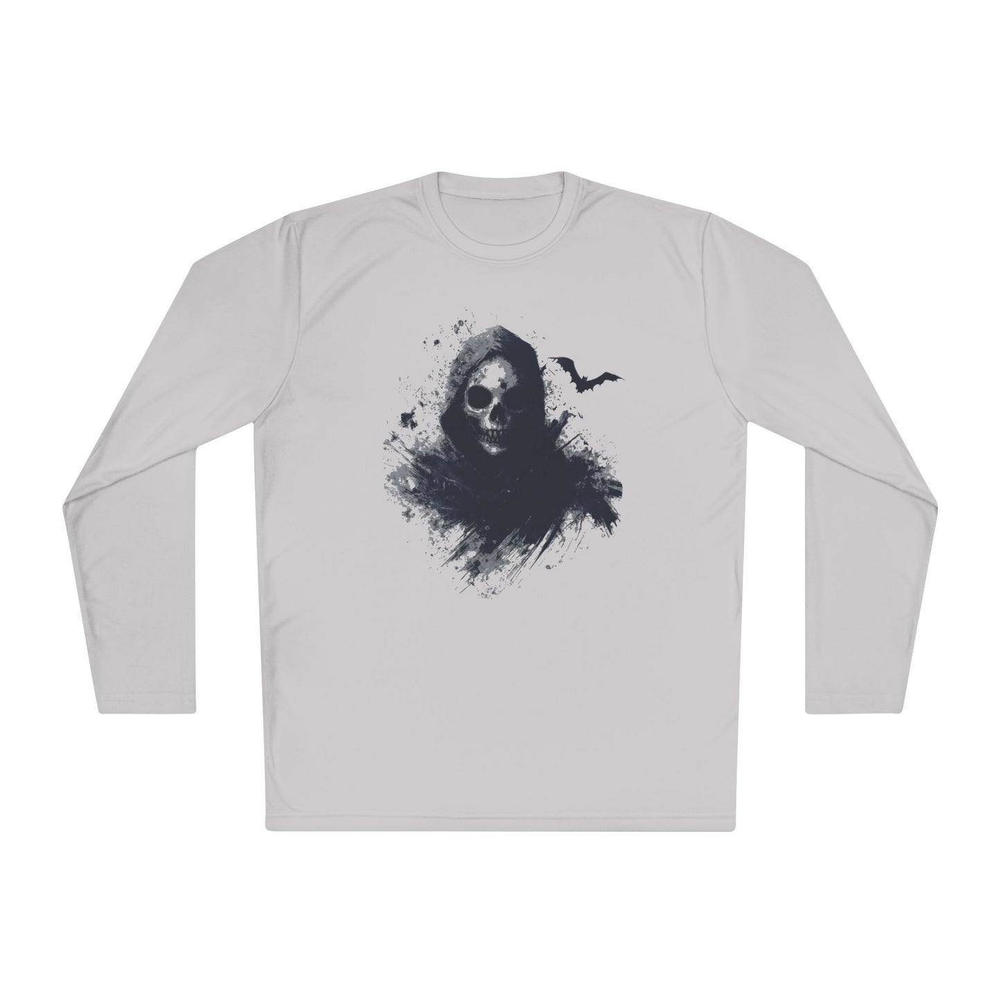 Creepy Death Skull Adult Long Sleeve Tee