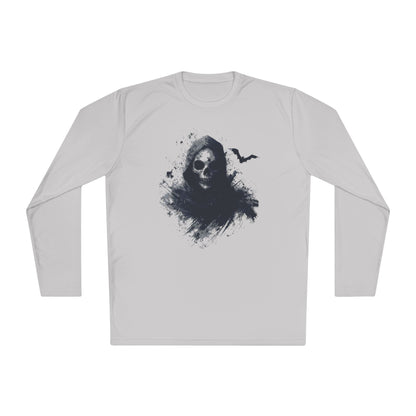 Creepy Death Skull Adult Long Sleeve Tee