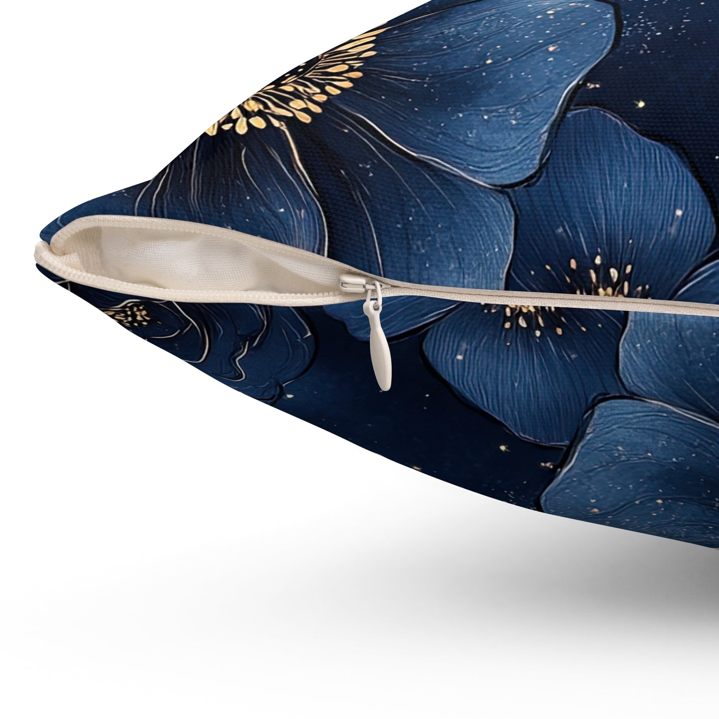Midnight Sky Blossoms Throw Pillow