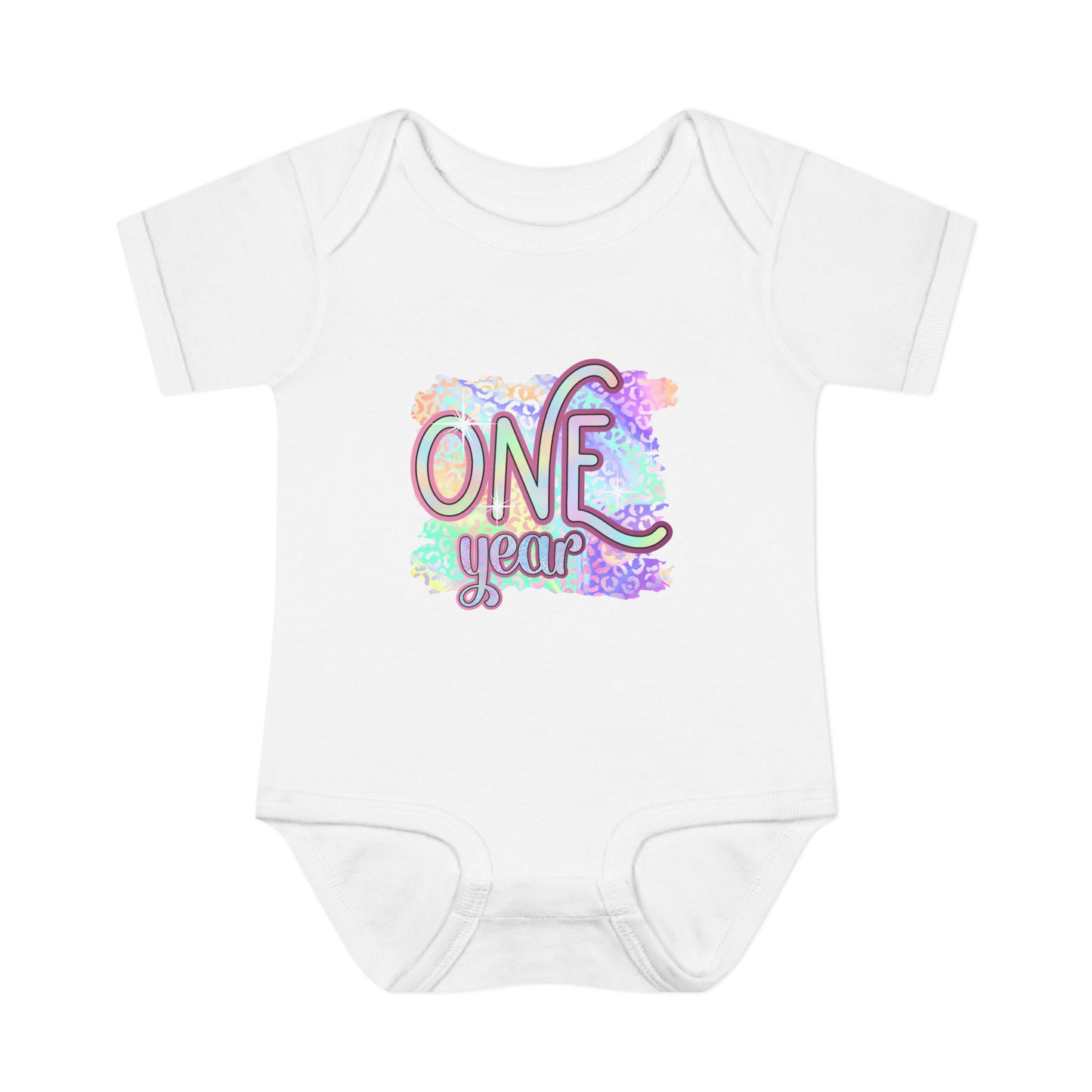 Pastel Wild One Milestone Baby Bodysuit-One Year