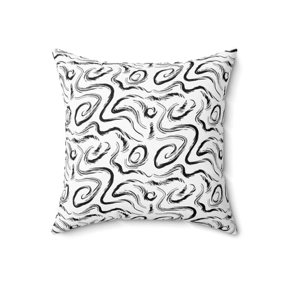 Grunge Scribbles Throw Pillow