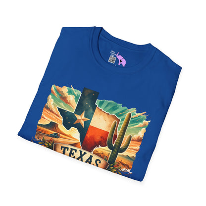 Texas Desert Roads 4 Adult T-shirt