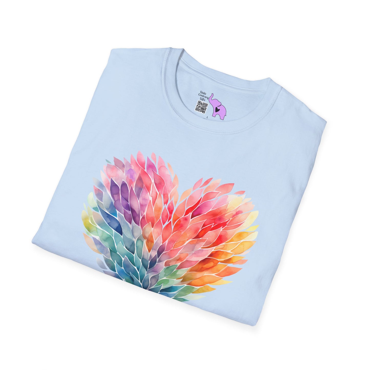 Feathery Heart Adult T-shirt