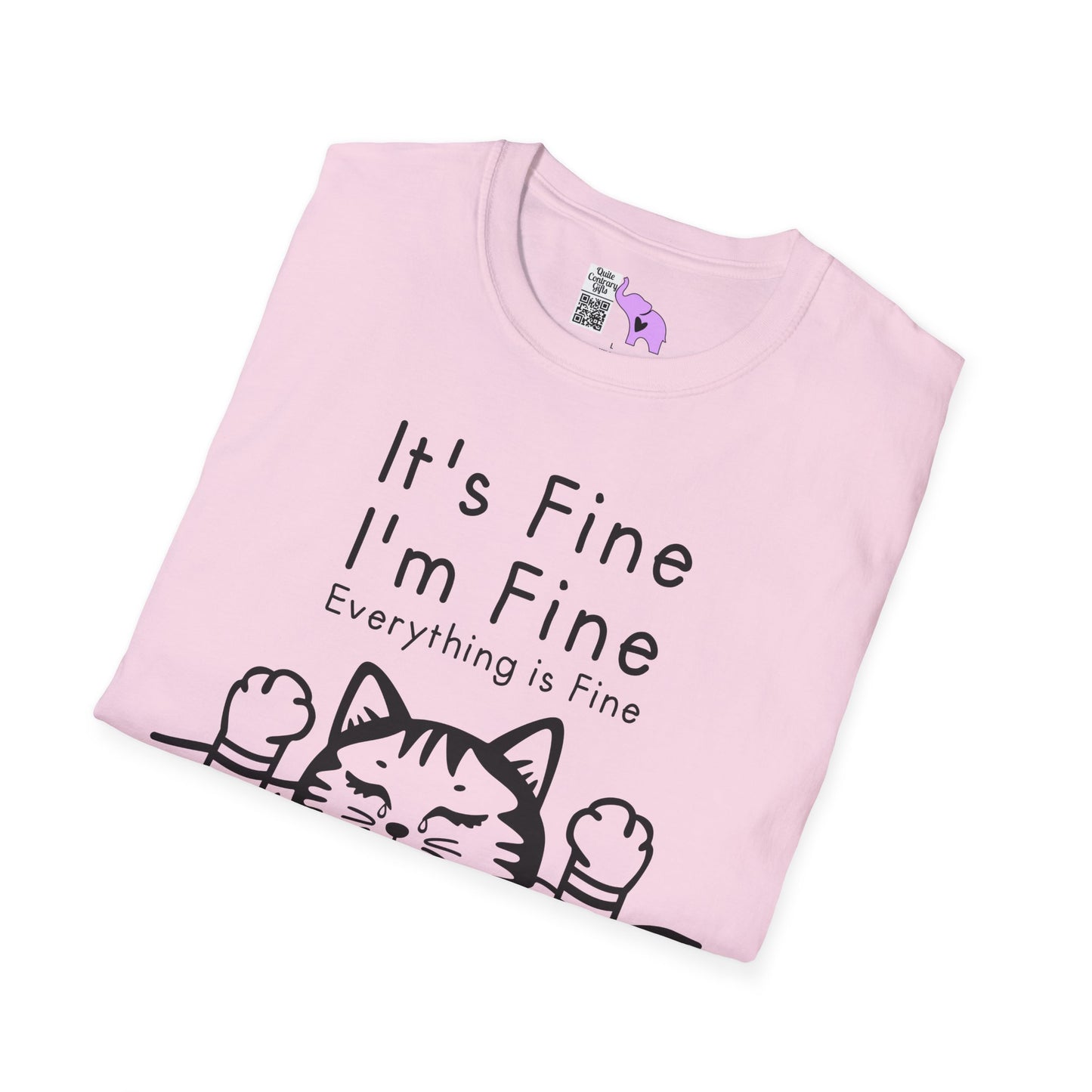 It's Fine I'm Fine Everything's Fine (Cat) Adult T-shirt