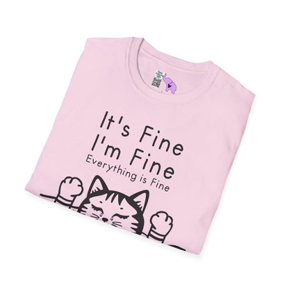 It's Fine I'm Fine Everything's Fine (Cat) Adult T-shirt