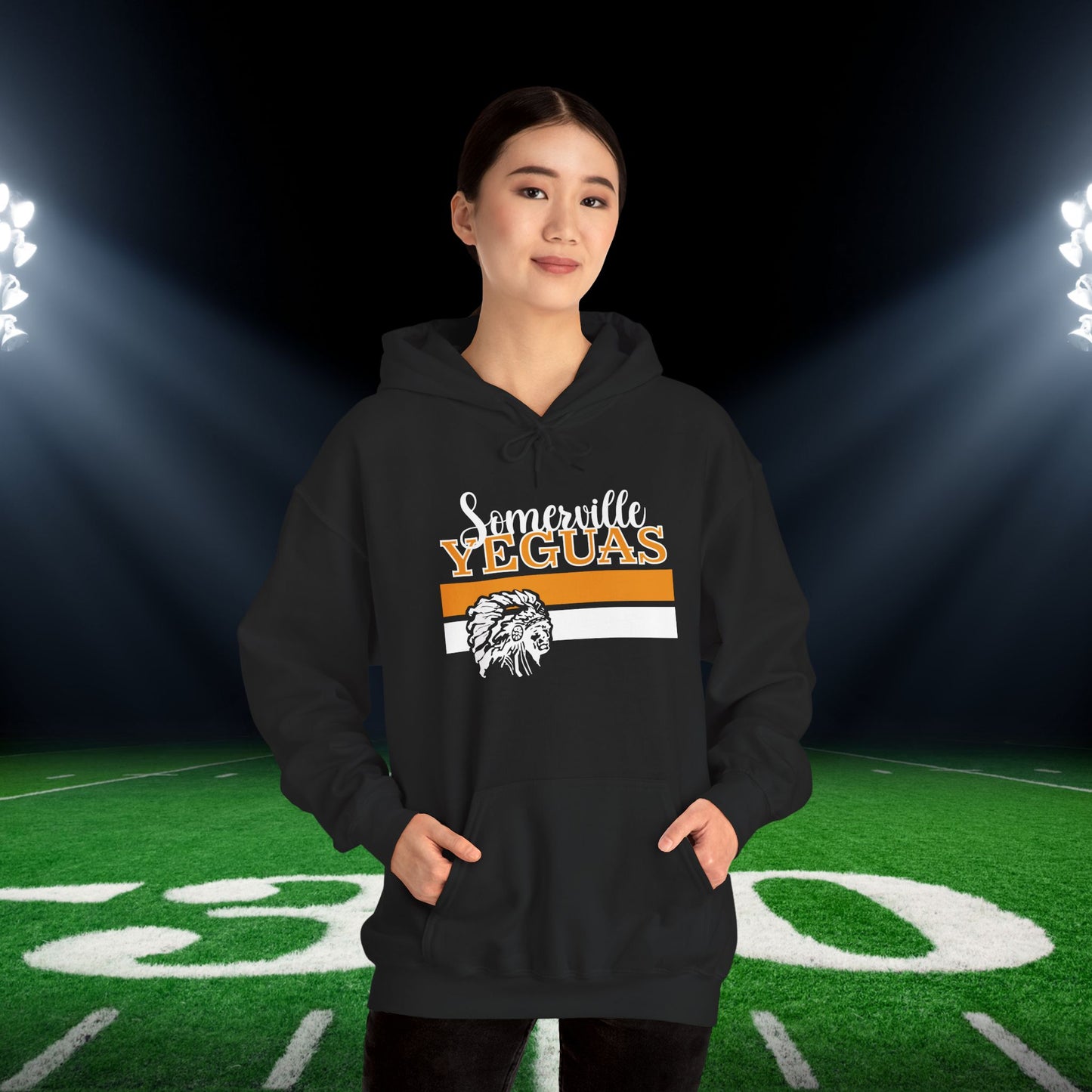 Somerville Yeguas w/Mascot Adult Heavy Blend™ Hooded Sweatshirt
