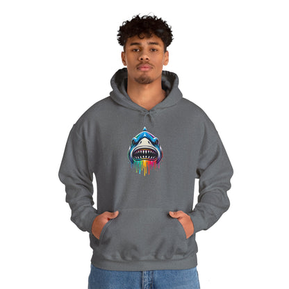 Colorful Shark Heavy Blend™ Hooded Sweatshirt