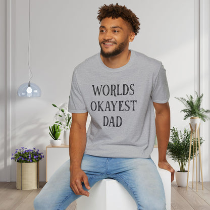 Worlds Okayest Dad Adult T-shirt