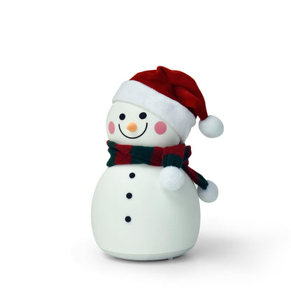 Soft Touch LED Snowman Night Light – Portable Color-Changing Lamp for Kids