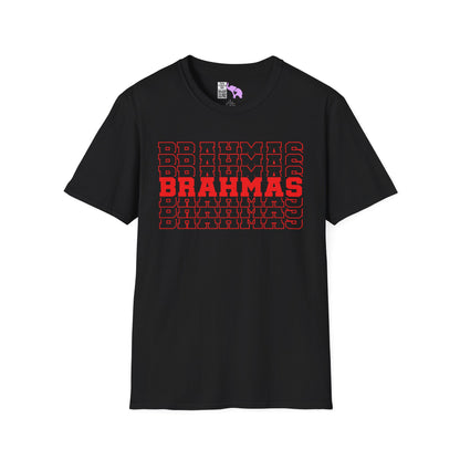 Brahmas (Stacked) Adult T-shirt