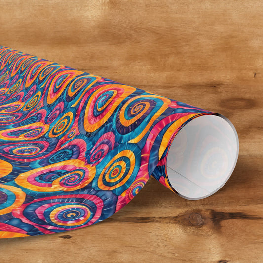 Vibrant Colorful Spirals Gift Wrap for All Occasions