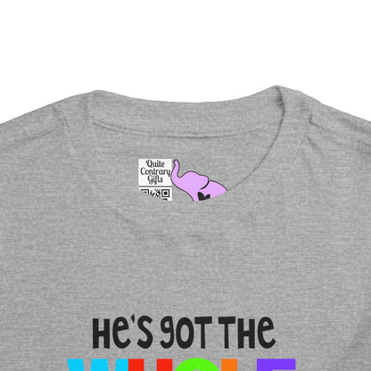 He's Got The Whole World in His Hands Toddler Tee
