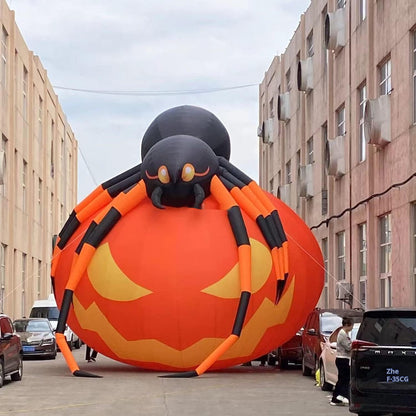 Large Inflatable Pumpkin & Spider