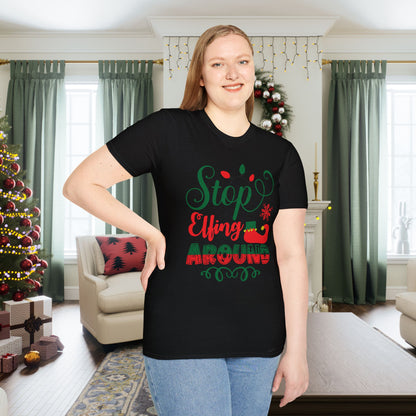 Stop Elfing Around Adult T-shirt