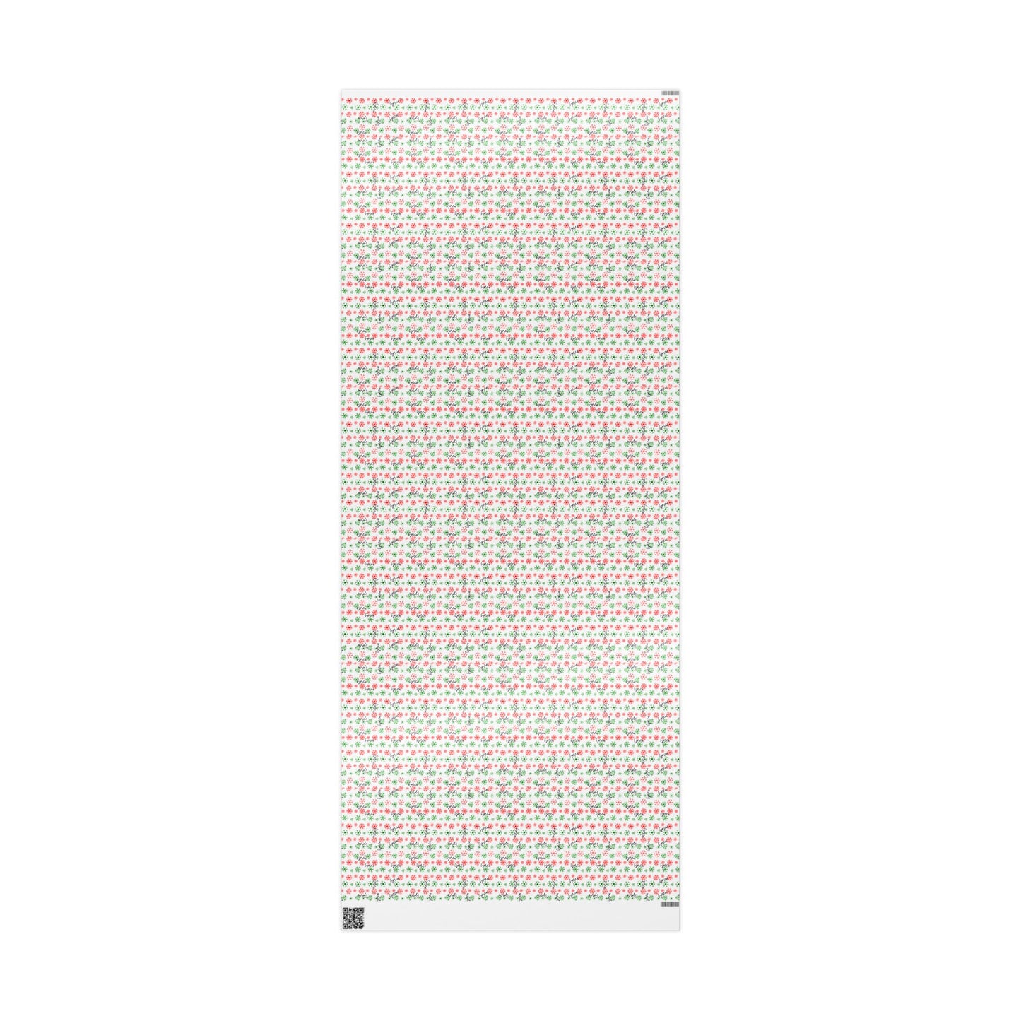 Red & Green Snowflakes Custom Name Wrapping Paper (Soren)