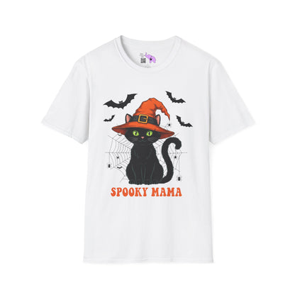 Spooky Mama (Black Catl) Adult T-shirt