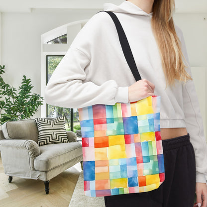Mosaic Meadows Canvas Tote Bag