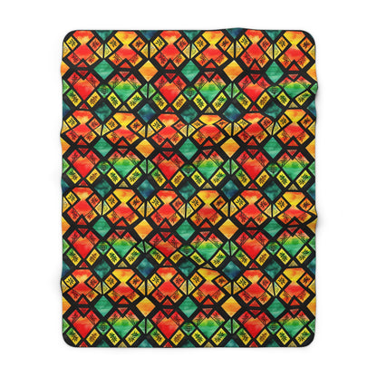 Freedom Flame Sherpa Fleece Blanket