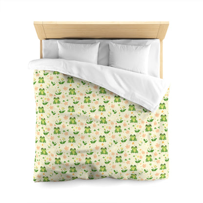 Froggy Meadow Microfiber Duvet Cover