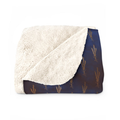 Midnight Sage Bloom Fleece Blanket
