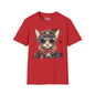 Creepy Aviator Cat Adult T-shirt