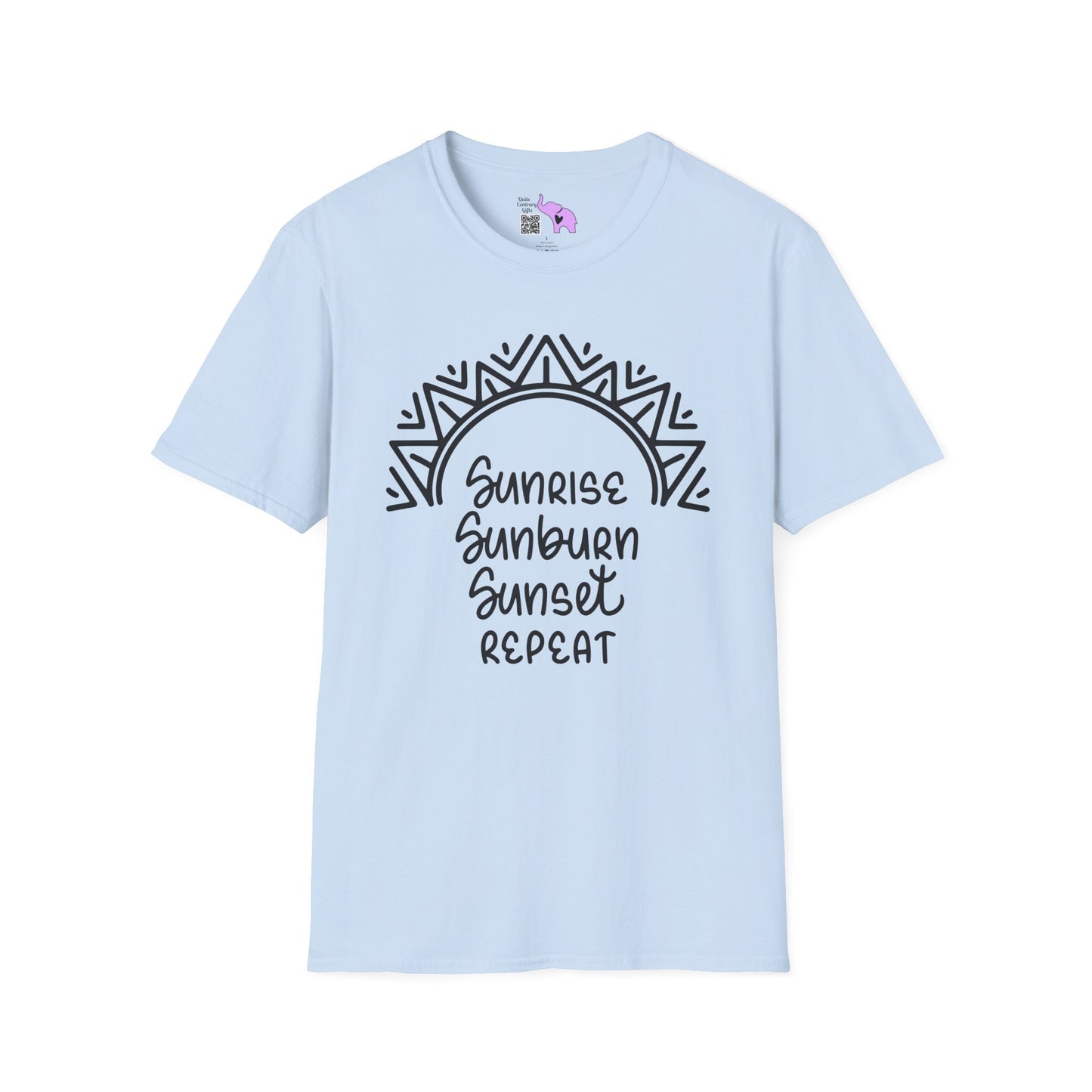Sunrise Sunburn Sunset Repeat (2) Adult T-shirt