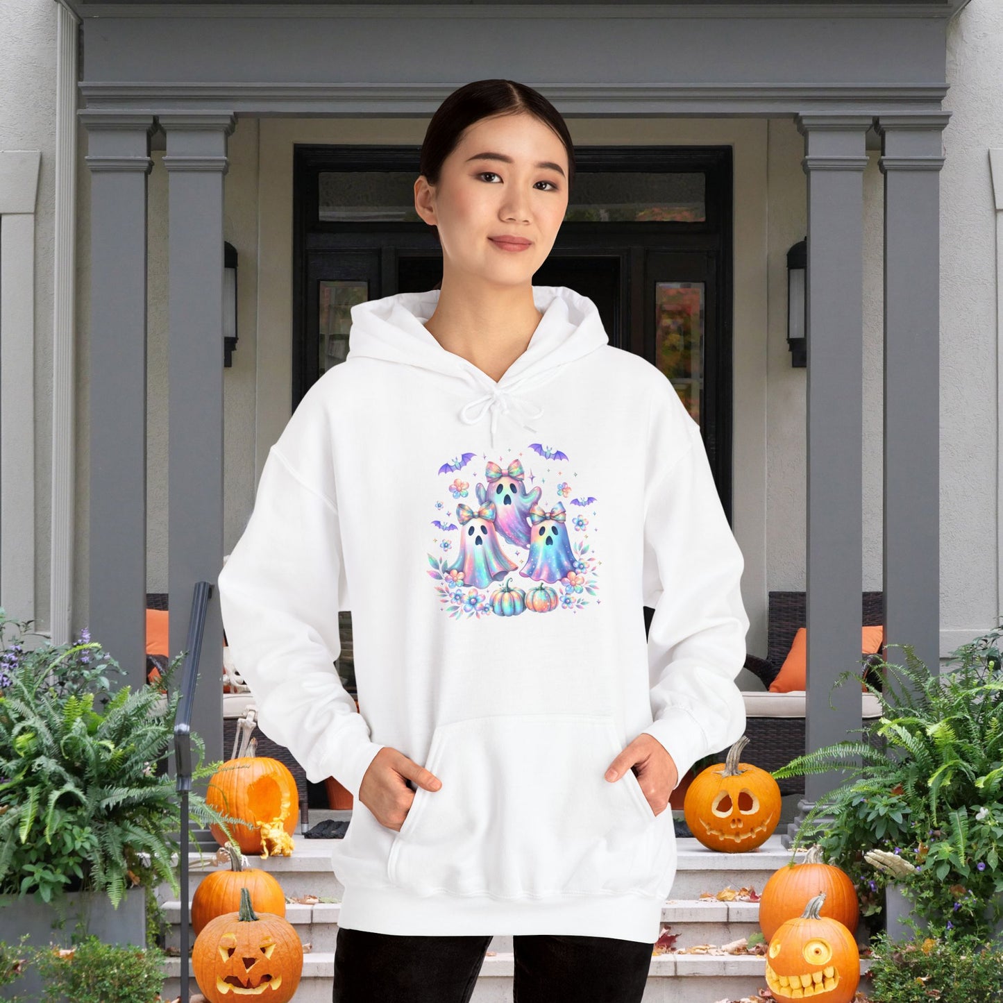 Haunted in Pastels Heavy Blend™ Hooded Sweatshirt