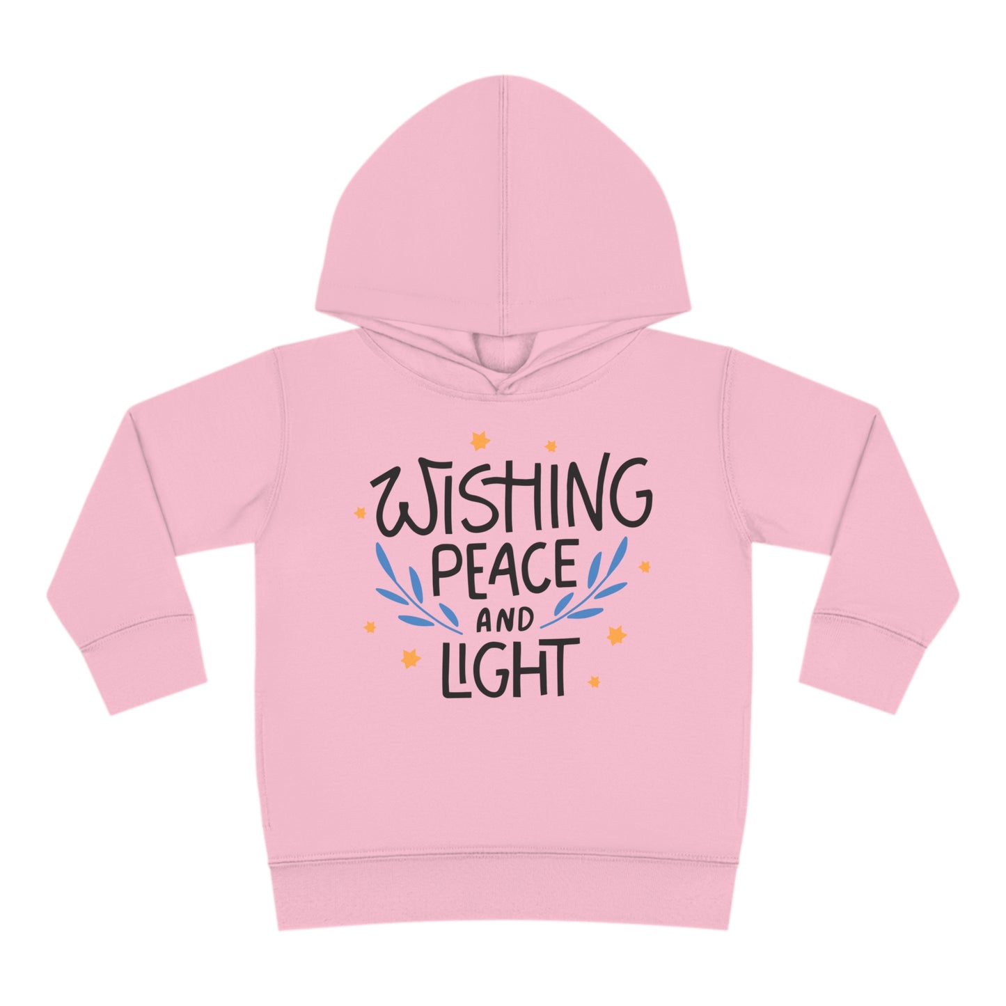 Hanukkah Wishing Peace & Light 3 Toddler Pullover Fleece Hoodie