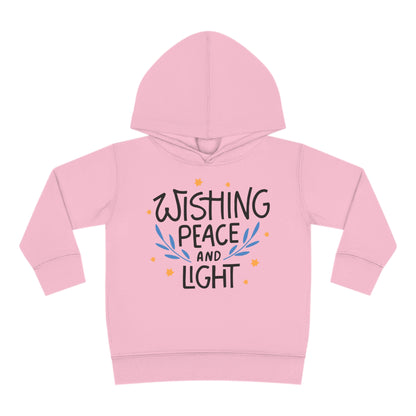 Hanukkah Wishing Peace & Light 3 Toddler Pullover Fleece Hoodie